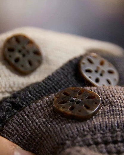 エディンバーグ  ヘンリーネックワッフルニットプルオーバー 2392