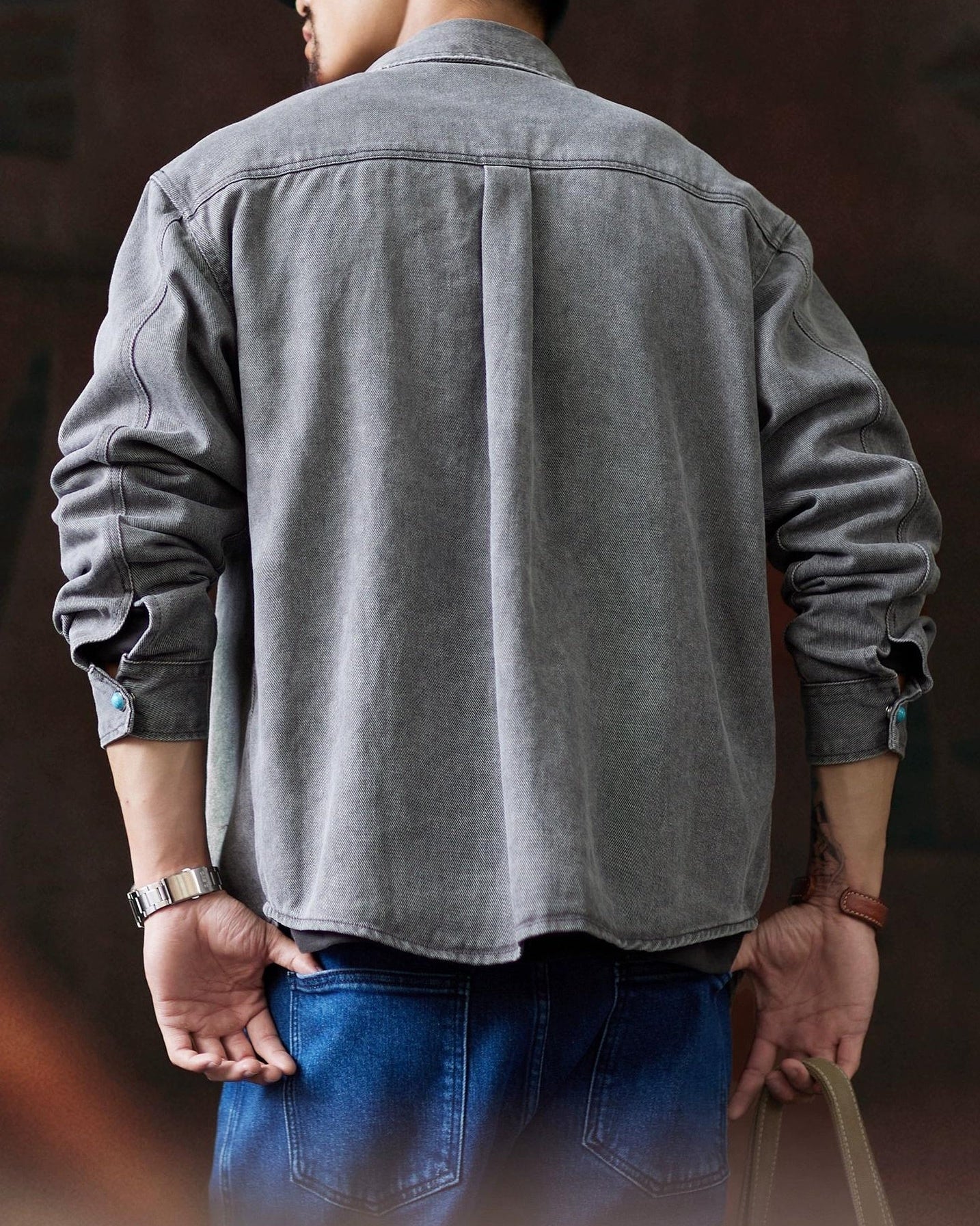 ロートン コンチョボタンデニムシャツジャケット 2333