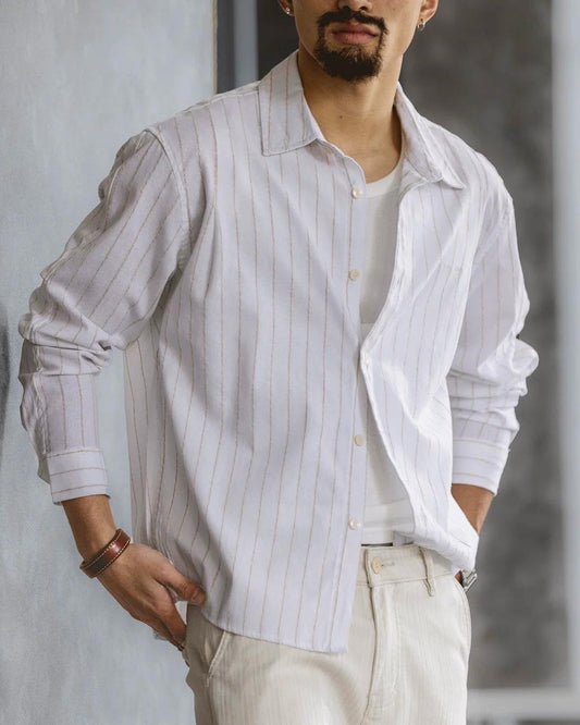 カークスビル ストライプオープンカラーシャツ 2472