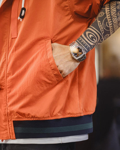 シダ―シティ カラーブロックスナップパーカージャケット 2528