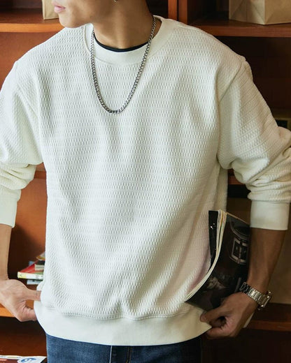 アルバニー テクスチャクルーネックスウェット 2388