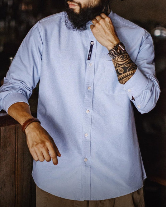 ヒーバーシティ バンドカラーシャツ 2526