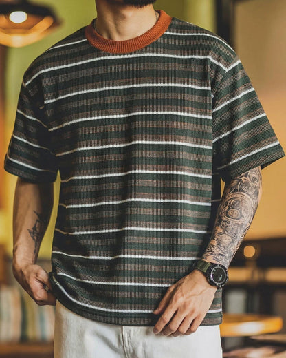 トゥームストーン コントラストネックマルチボーダーニット 2591