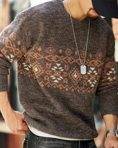 サンアンジェロ トライバルジャカードニット 2393