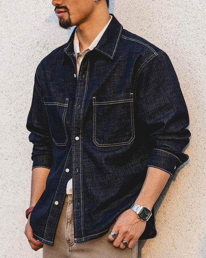 ジョンズタウン コントラストステッチダブルポケットワークシャツ 2482