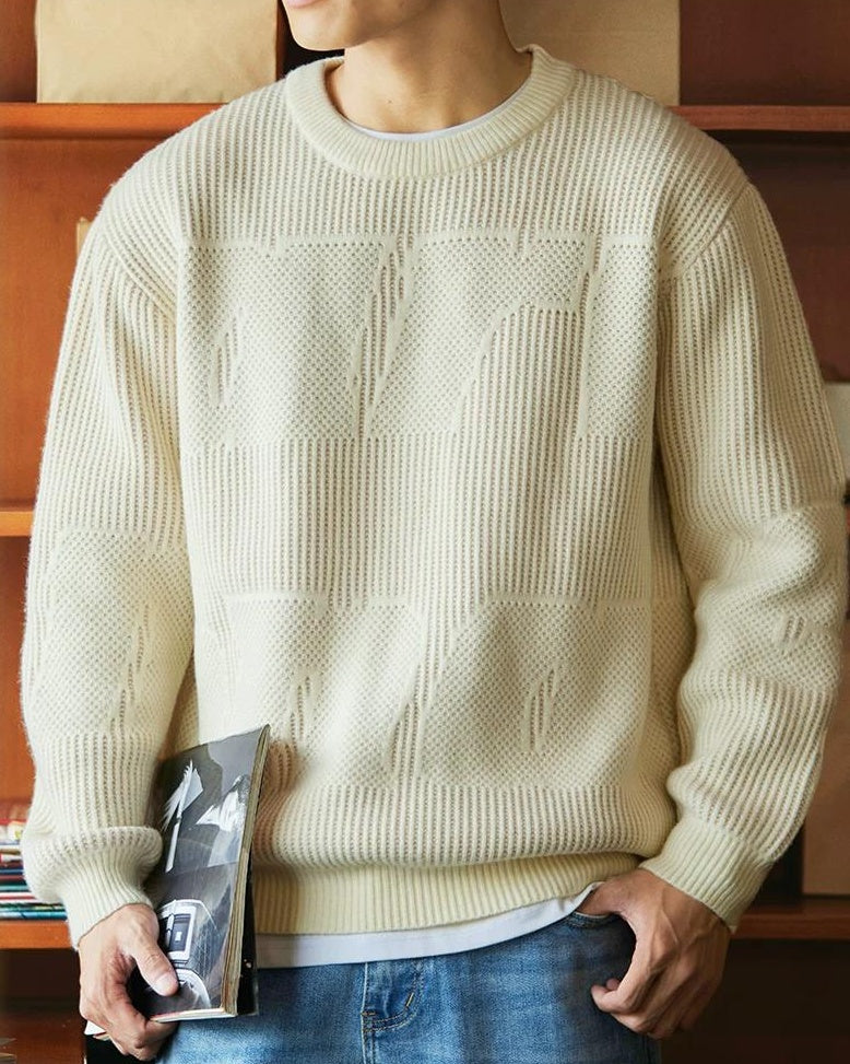 カレキシコ ラギッドテクスチャークルーネックニット 2385