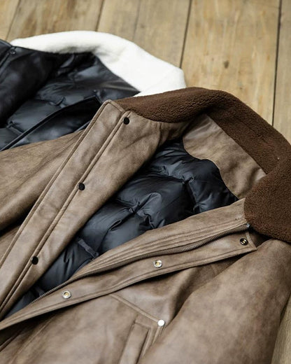 アルトゥーナ ボア襟PUレザージャケット 2366