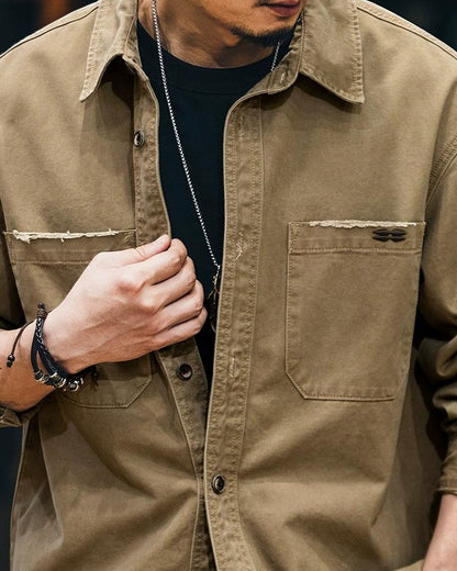 フランクフォート ダメージポケットCPOシャツジャケット 2349