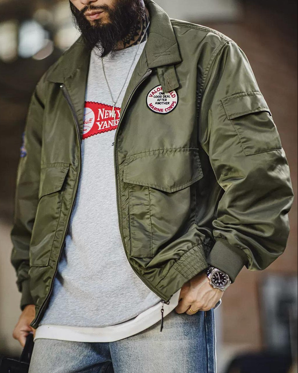 ココモ ミリタリーパッチフライトジャケット 2410