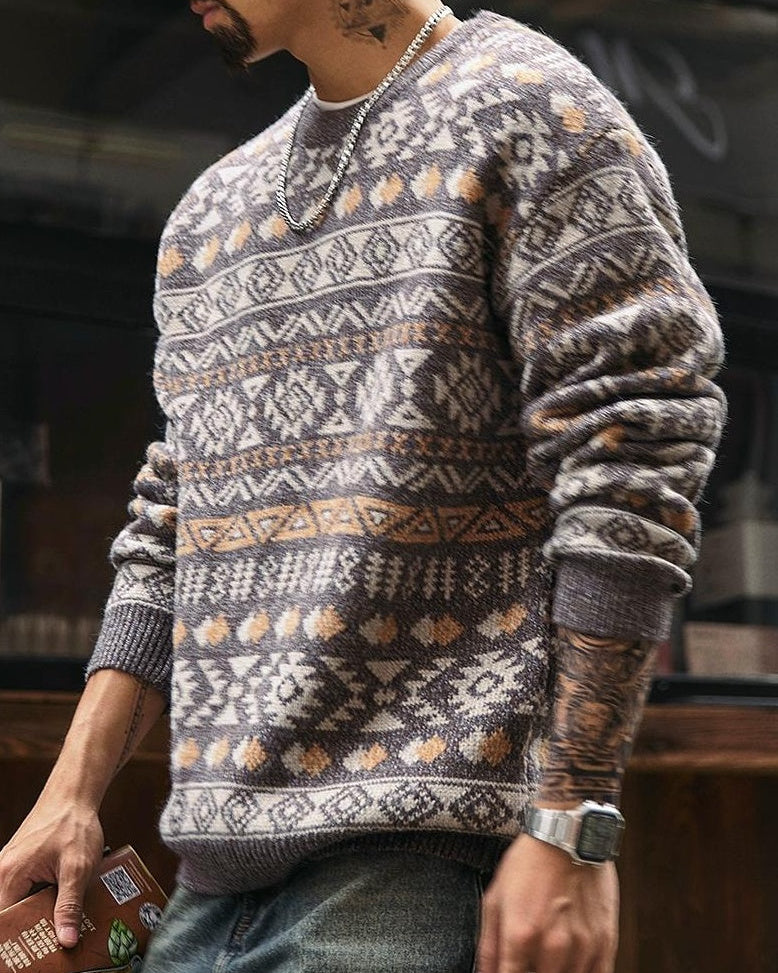 カムデン クルーネックジャカードニットセーター 2295