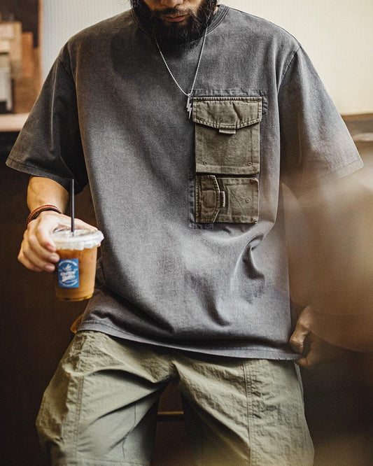 ゴフス ダブルフラップポケットウォッシュドTシャツ 2699