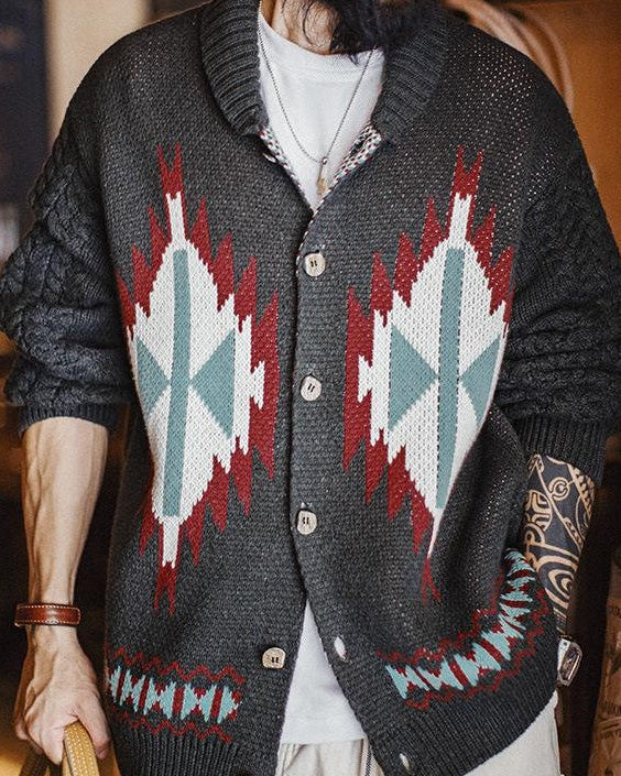 ミシャウォーカ ネイティブカウチンショールカーディガン 2412