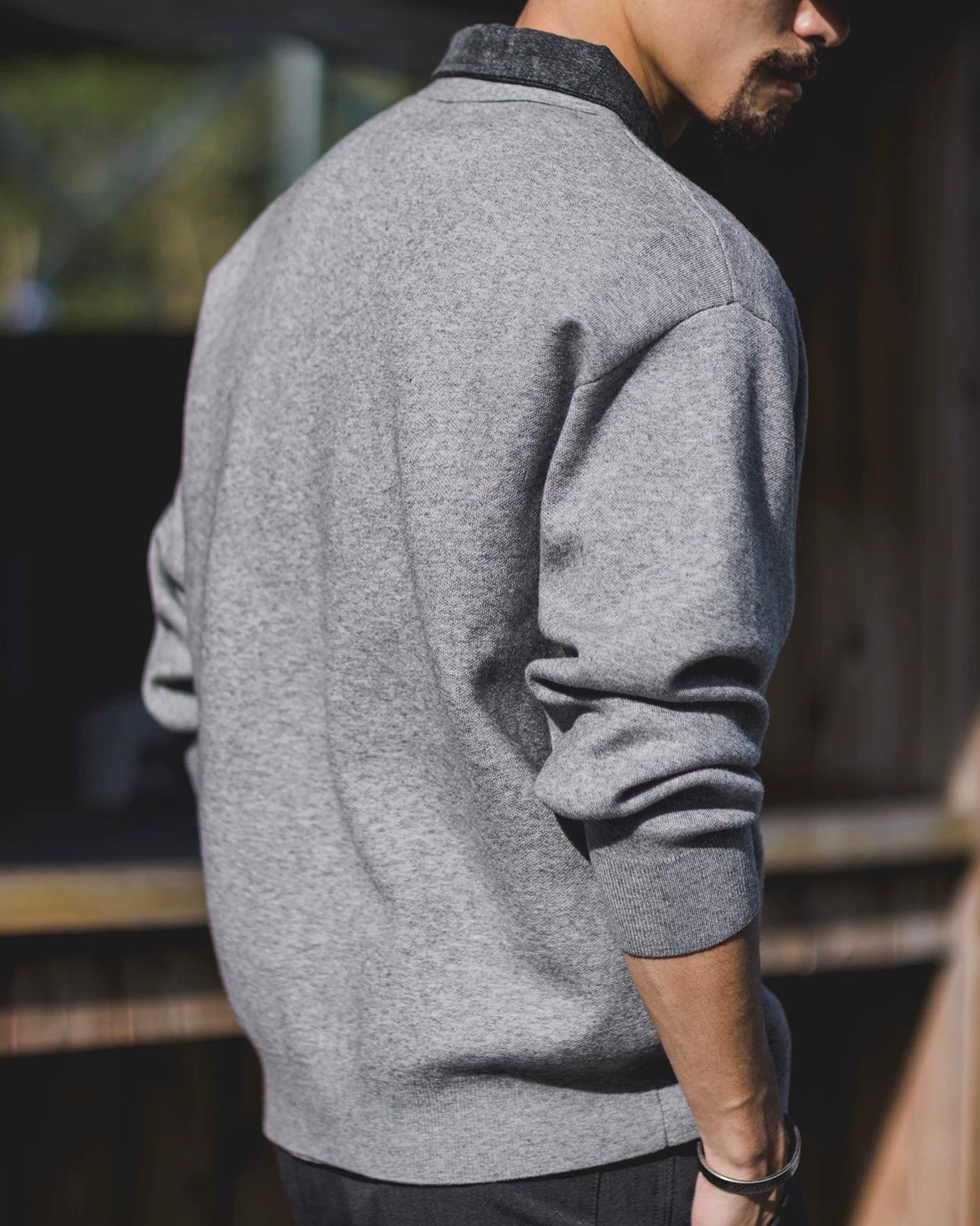 ウォーターベリー フェイクレイヤードポロカラーニット 2374