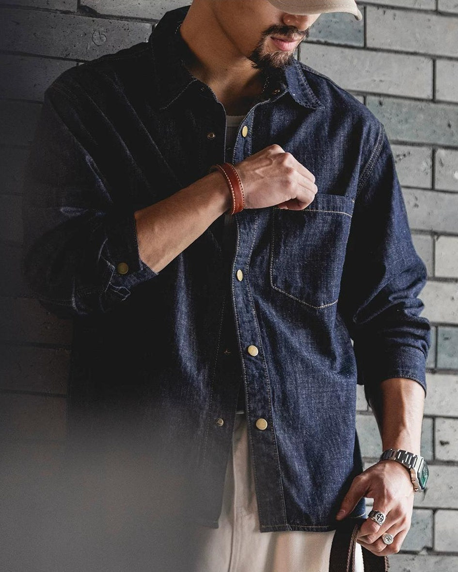 シェリダン コントラストステッチスナップワークシャツ 2478