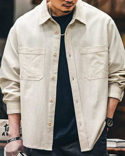 ロックビル スクエアダブルポケットワイドシャツ 2433