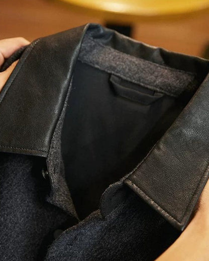 ローラ レザーカラーメルトンシャツブルゾン 2401