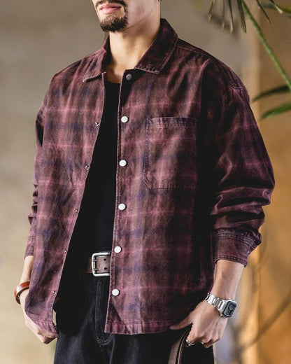 マウンテンホーム スナップボタンボックスチェックシャツ 2474