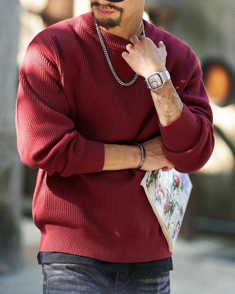 シエラビスタ エッジリブクルーネックセーター 2318