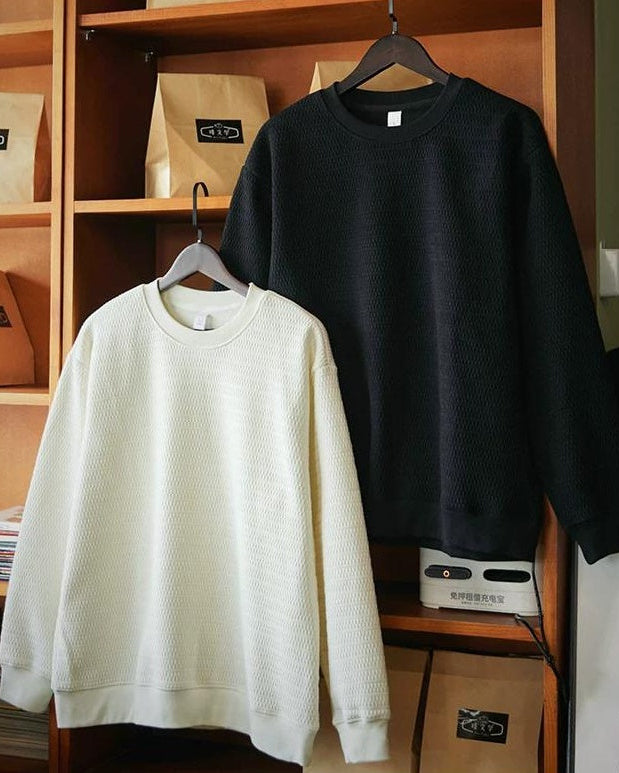 アルバニー テクスチャクルーネックスウェット 2388