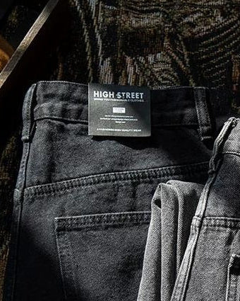 フィッチバーグ フェードブラックストレートジーンズ 2446