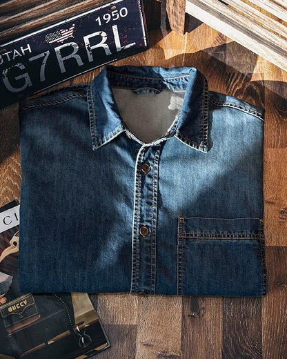 ハインズビル ビンテージウォッシュシングルポケットシャツ 2424