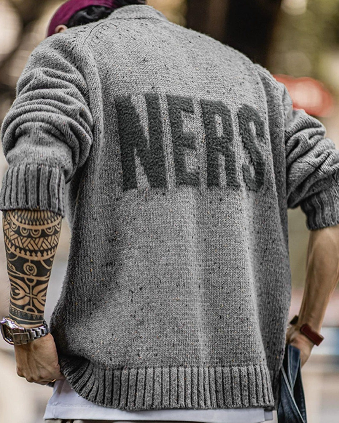 クリアウォーター ネップヤーンロゴセーター 2285