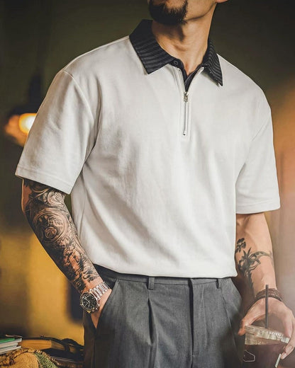 パレスティン クレリックハーフジップポロシャツ 2643