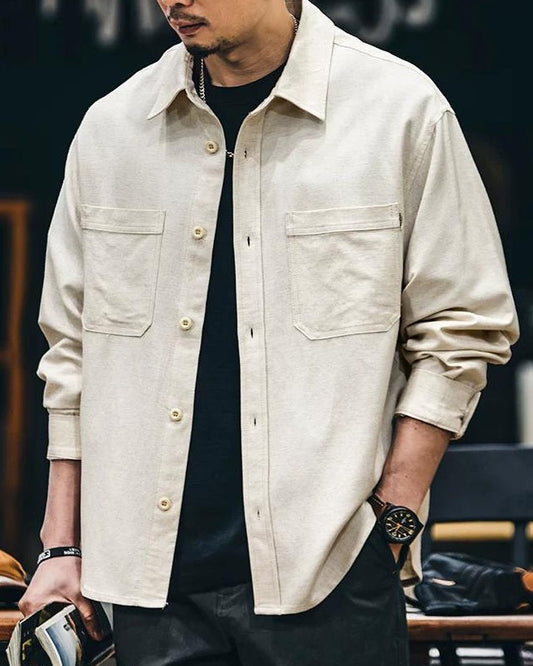 ロックビル スクエアダブルポケットワイドシャツ 2433