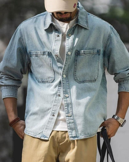 ハーバー スナップボタンボックスワークシャツ 2477