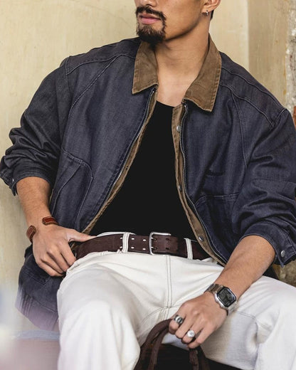 ウェスタリー バイカラー襟切替ラグランワークブルゾン 2491