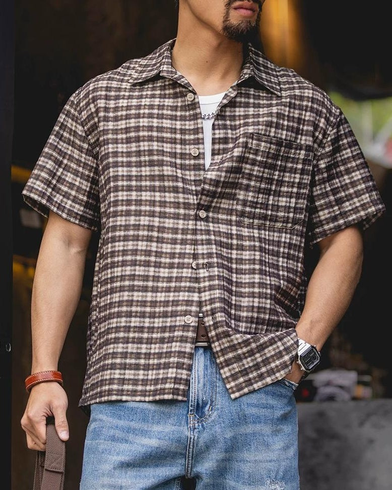 イリリア クラシックチェックハーフスリーブシャツ 2583