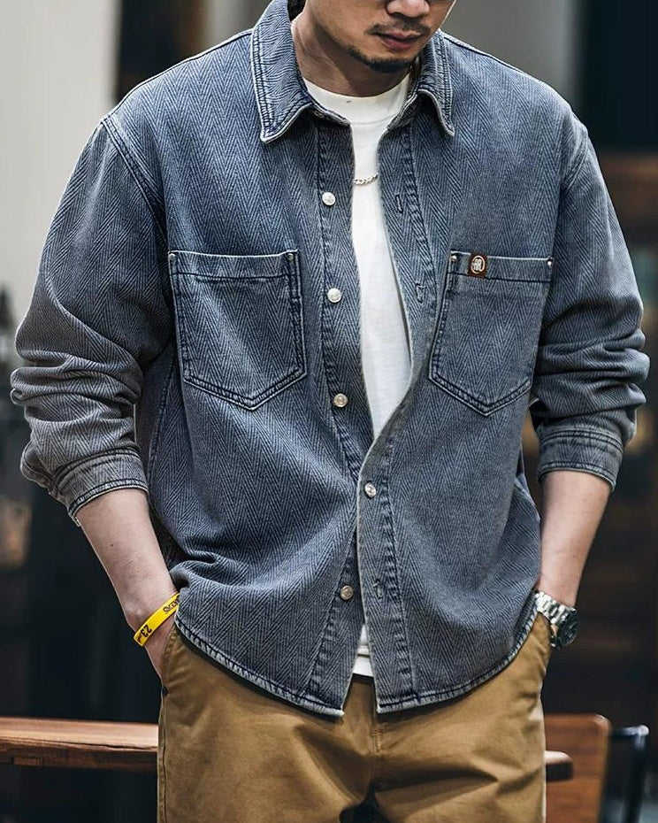 ティフトン シェブロンリベットワークシャツ 2423