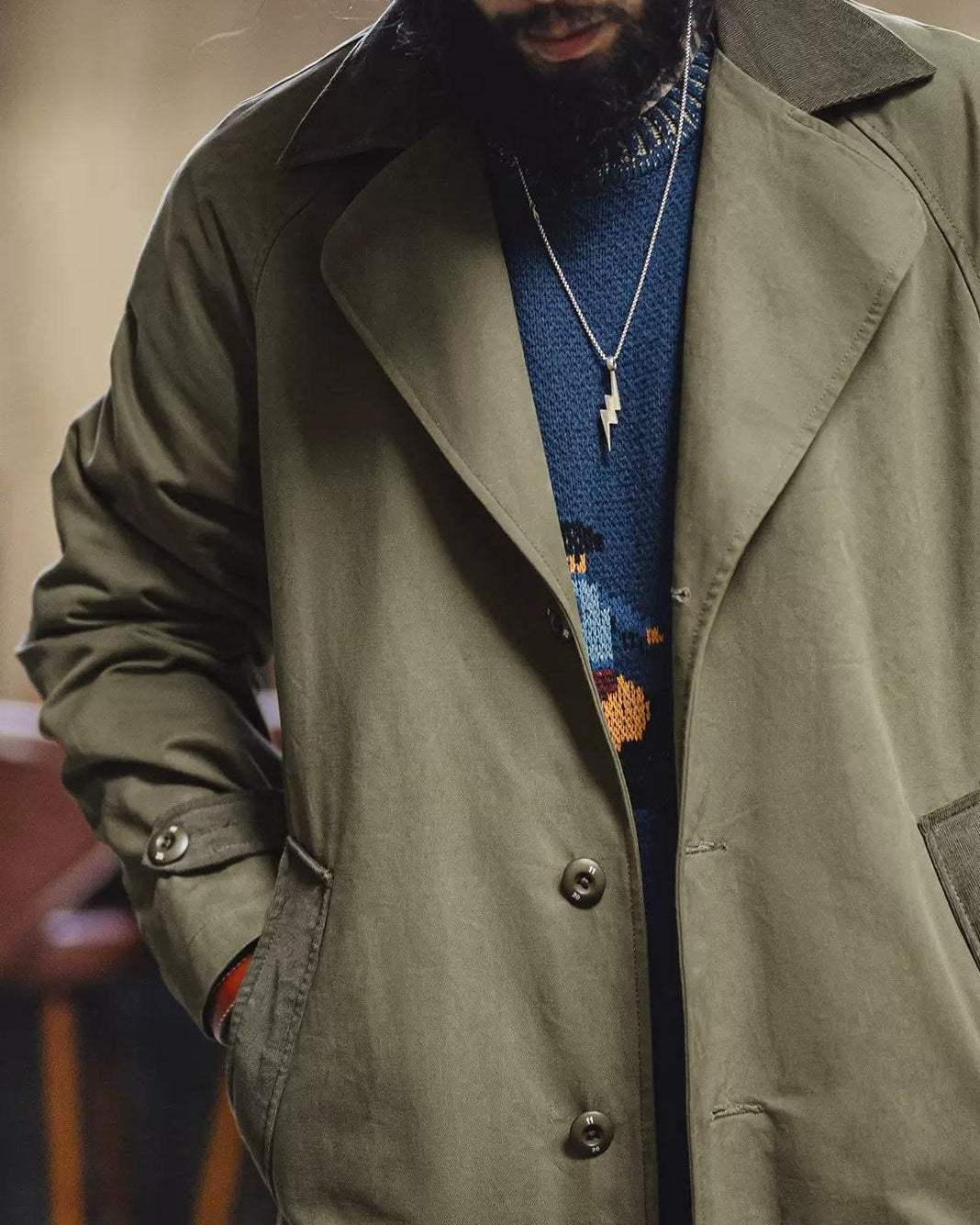 ノースプラット ラグランシングルコート 2458