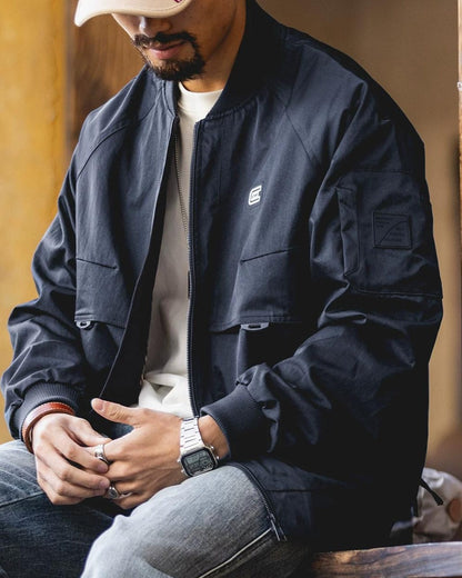 ハノーバー リブカラーラグランワークブルゾン 2487