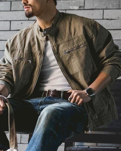 キーン スタンドカラー胸ポケジップブルゾン 2486