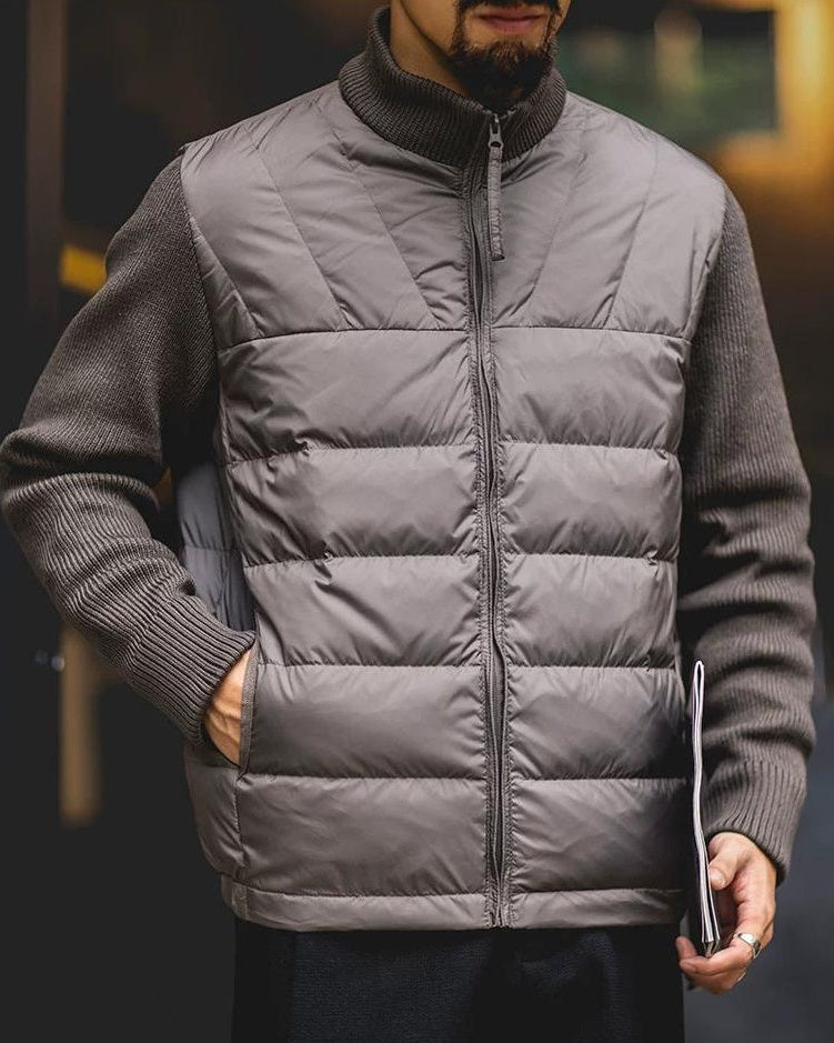 ダンベリー リブニットスリーブ切替ダウンジャケット 2375