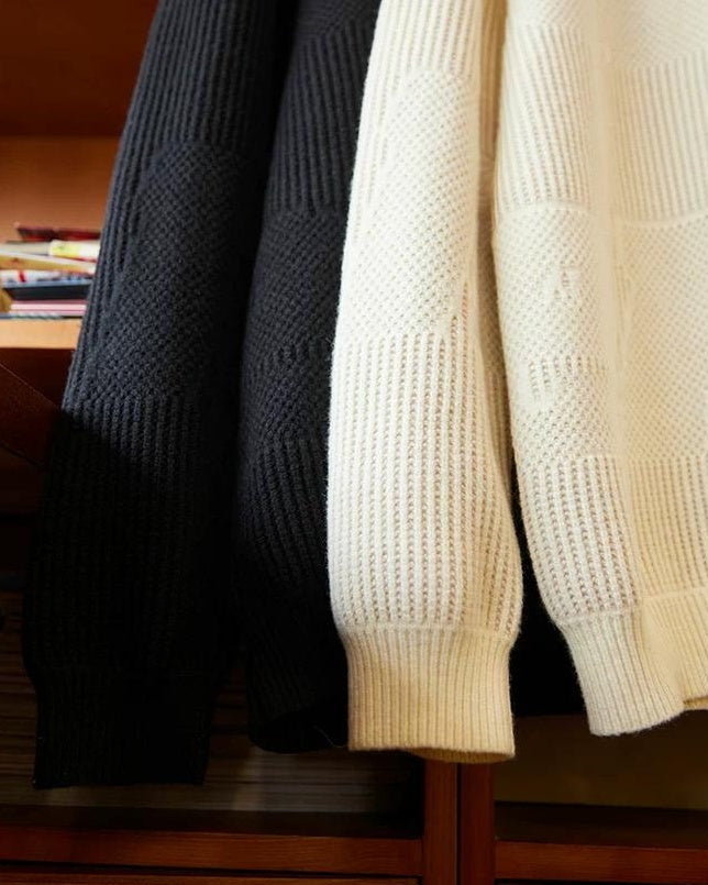 カレキシコ ラギッドテクスチャークルーネックニット 2385