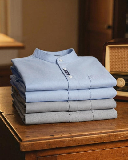 ヒーバーシティ バンドカラーシャツ 2526