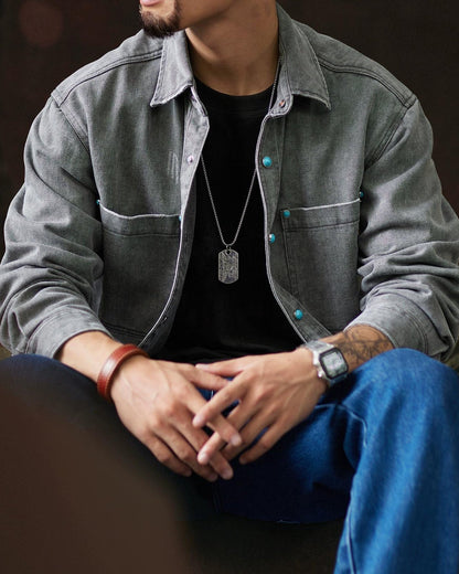 ロートン コンチョボタンデニムシャツジャケット 2333