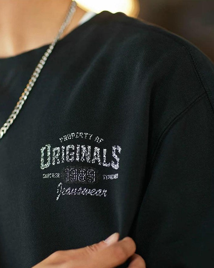 ワクサハチー バックプリント裏フリーススウェットプルオーバー 2394