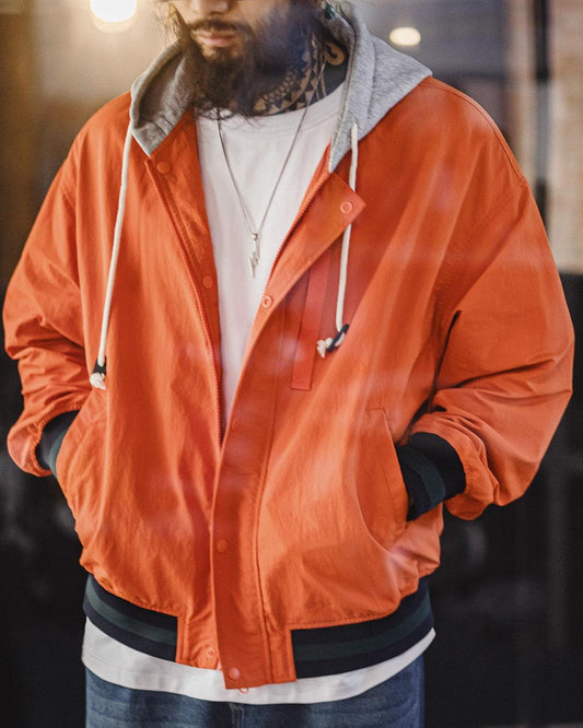 シダ―シティ カラーブロックスナップパーカージャケット 2528