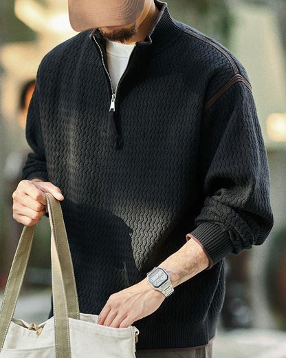 チカシェイ ジオメトリックハーフジッププルオーバー 2397