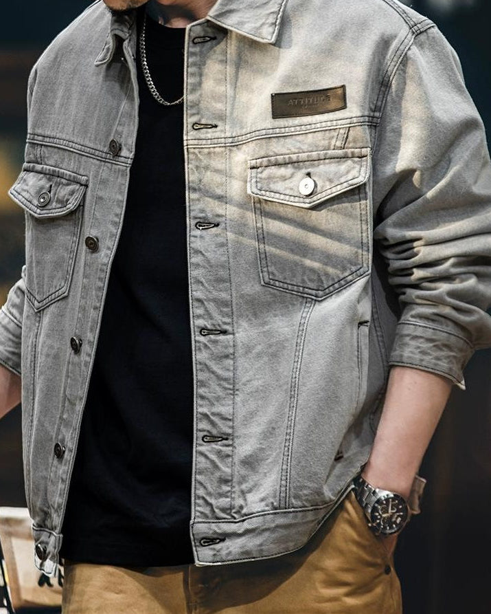 オレイサ ウォッシュグレーデニムジャケット 2338