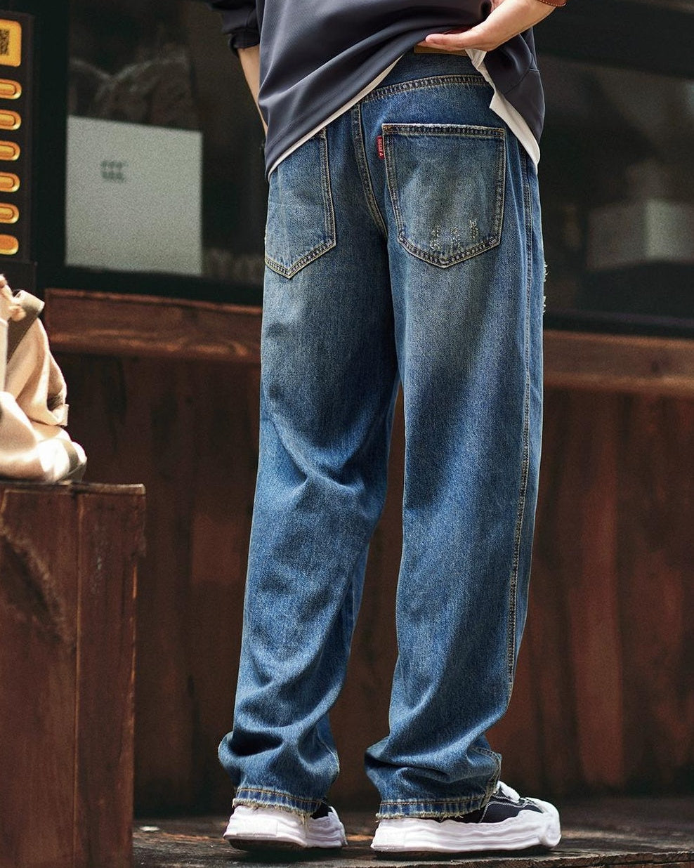 グロスター ルーズストレートデニムパンツ 2306