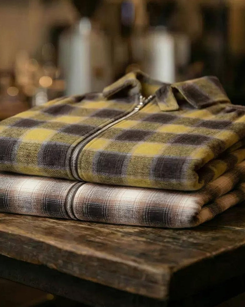 ブルッキングズ レトロチェックジップシャツジャケット 2456