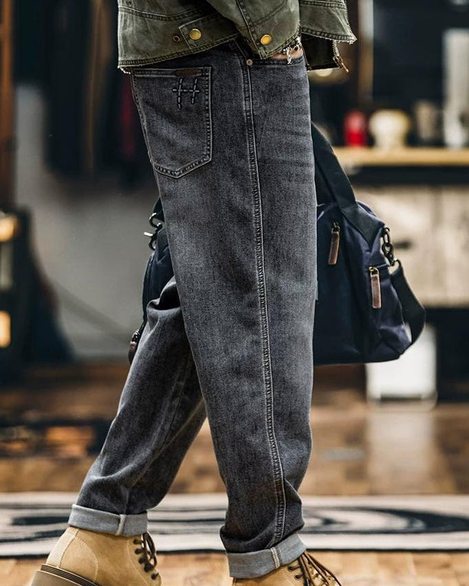 ビロイト ユーズドストレートデニムパンツ 2406