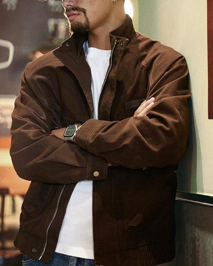 サプルパ スタンドカラーワークブルゾン 2398