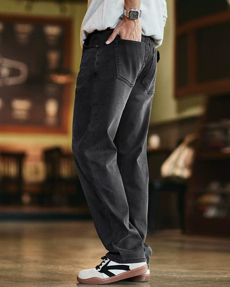 ウッドストック 裏フリースルーズストレートデニム 2294