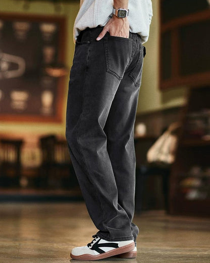 ウッドストック 裏フリースルーズストレートデニム 2294