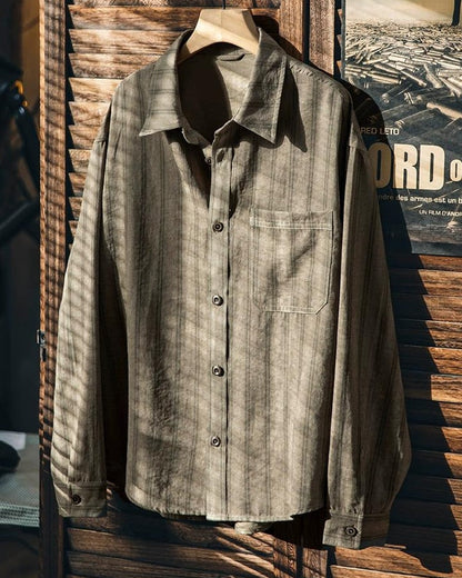 タスカルーサ レトロストライプロングシャツ 2350